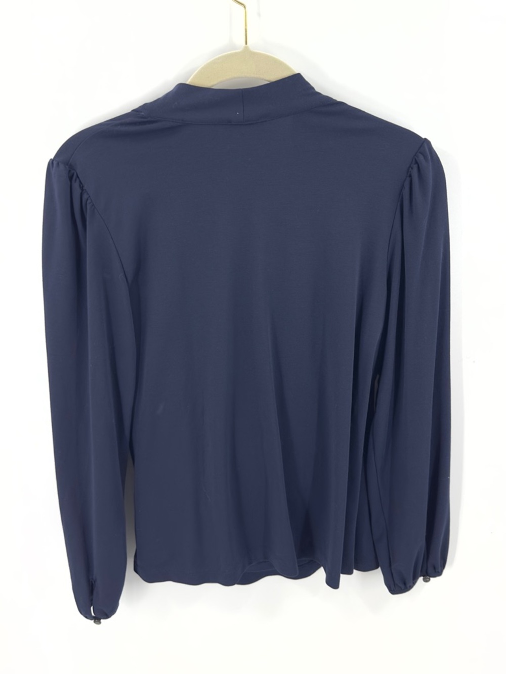 J McLaughlin Sophy Top Womens Size Medium Faux Wrap Surplice Draped Stretch - Picture 3 of 8